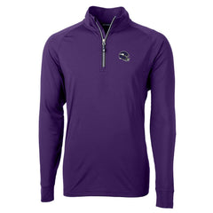 Minnesota Vikings Cutter & Buck Helmet Adapt Eco Knit Stretch Recycled Quarter-Zip Pullover Top - Purple sale