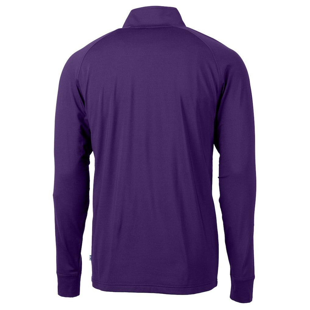 Minnesota Vikings Cutter & Buck Helmet Adapt Eco Knit Stretch Recycled Quarter-Zip Pullover Top - Purple sale
