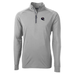 Chicago Bears Cutter & Buck Helmet Adapt Eco Knit Stretch Recycled Quarter-Zip Pullover Top - Silver discount