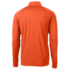 Cincinnati Bengals Cutter & Buck Helmet Adapt Eco Knit Stretch Recycled Quarter-Zip Pullover Top - Orange on sale