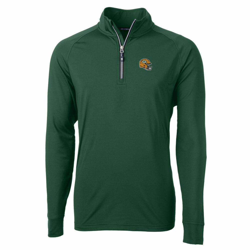 Green Bay Packers Cutter & Buck Helmet Adapt Eco Knit Stretch Recycled Quarter-Zip Pullover Top - Green sale