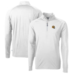 Green Bay Packers Cutter & Buck Helmet Adapt Eco Knit Stretch Recycled Quarter-Zip Pullover Top - White for sale