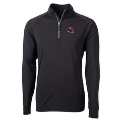 Washington Commanders Cutter & Buck Helmet Adapt Eco Knit Stretch Recycled Quarter-Zip Pullover Top - Black for sale