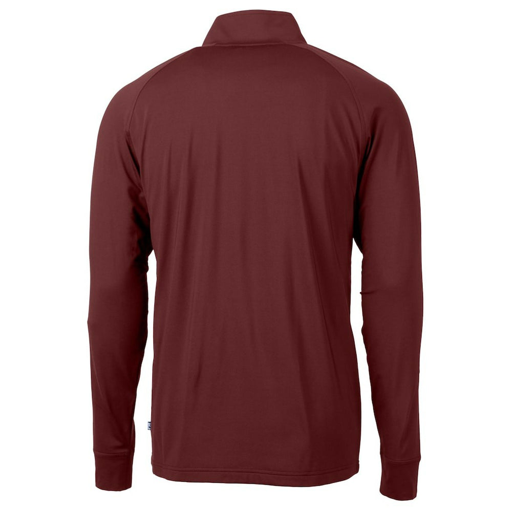 Washington Commanders Cutter & Buck Helmet Adapt Eco Knit Stretch Recycled Quarter-Zip Pullover Top - Burgundy for sale