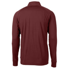 Washington Commanders Cutter & Buck Helmet Adapt Eco Knit Stretch Recycled Quarter-Zip Pullover Top - Burgundy for sale