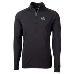 Carolina Panthers Cutter & Buck Helmet Adapt Eco Knit Stretch Recycled Quarter-Zip Pullover Top - Black sale