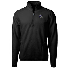 Minnesota Vikings Cutter & Buck Helmet Cascade Eco Sherpa Fleece Quarter-Zip Pullover Jacket - Black on sale