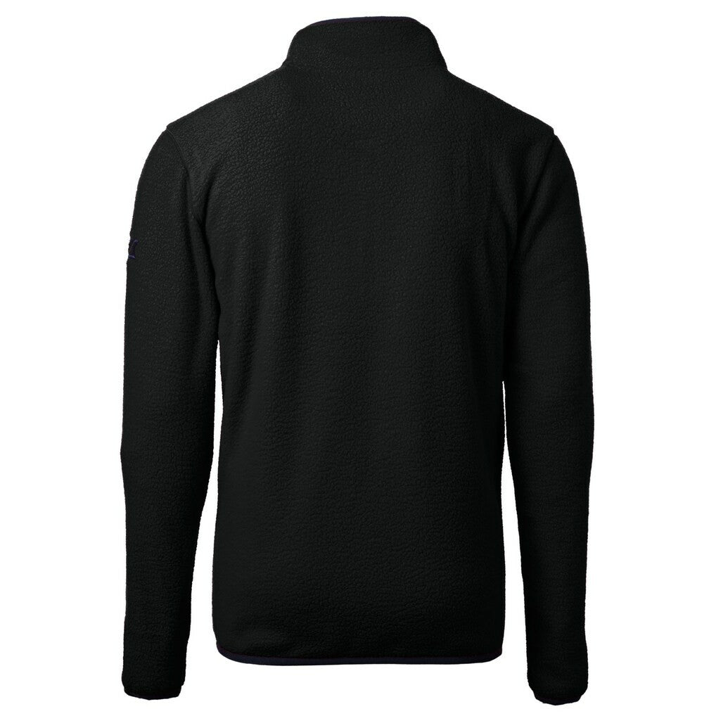 Minnesota Vikings Cutter & Buck Helmet Cascade Eco Sherpa Fleece Quarter-Zip Pullover Jacket - Black on sale