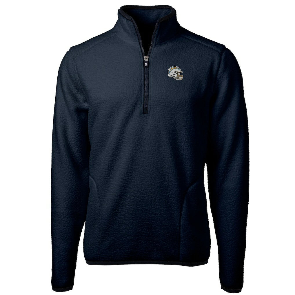 Los Angeles Chargers Cutter & Buck Helmet Cascade Eco Sherpa Fleece Quarter-Zip Pullover Jacket - Navy discount