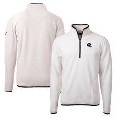 Denver Broncos Cutter & Buck Helmet Cascade Eco Sherpa Fleece Quarter-Zip Pullover Jacket - White online