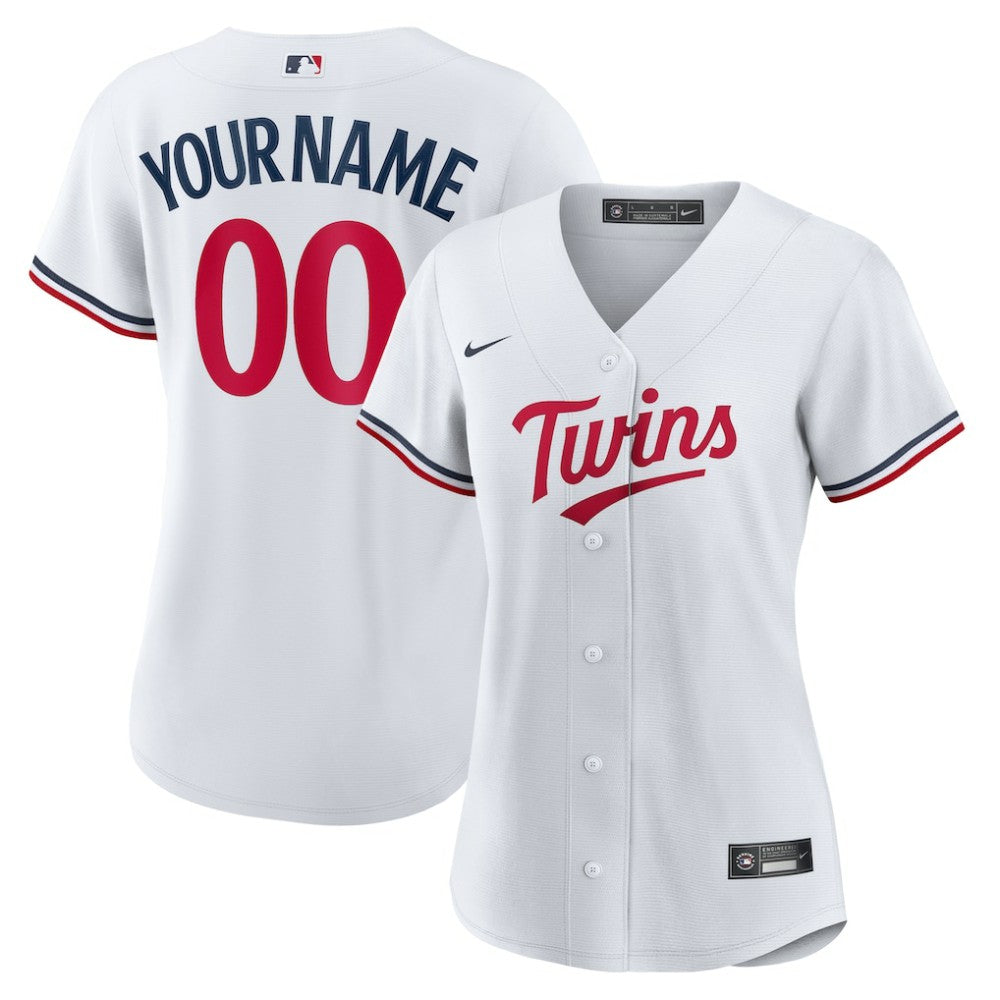 Minnesota Twins Women's Home Replica Custom Jersey White