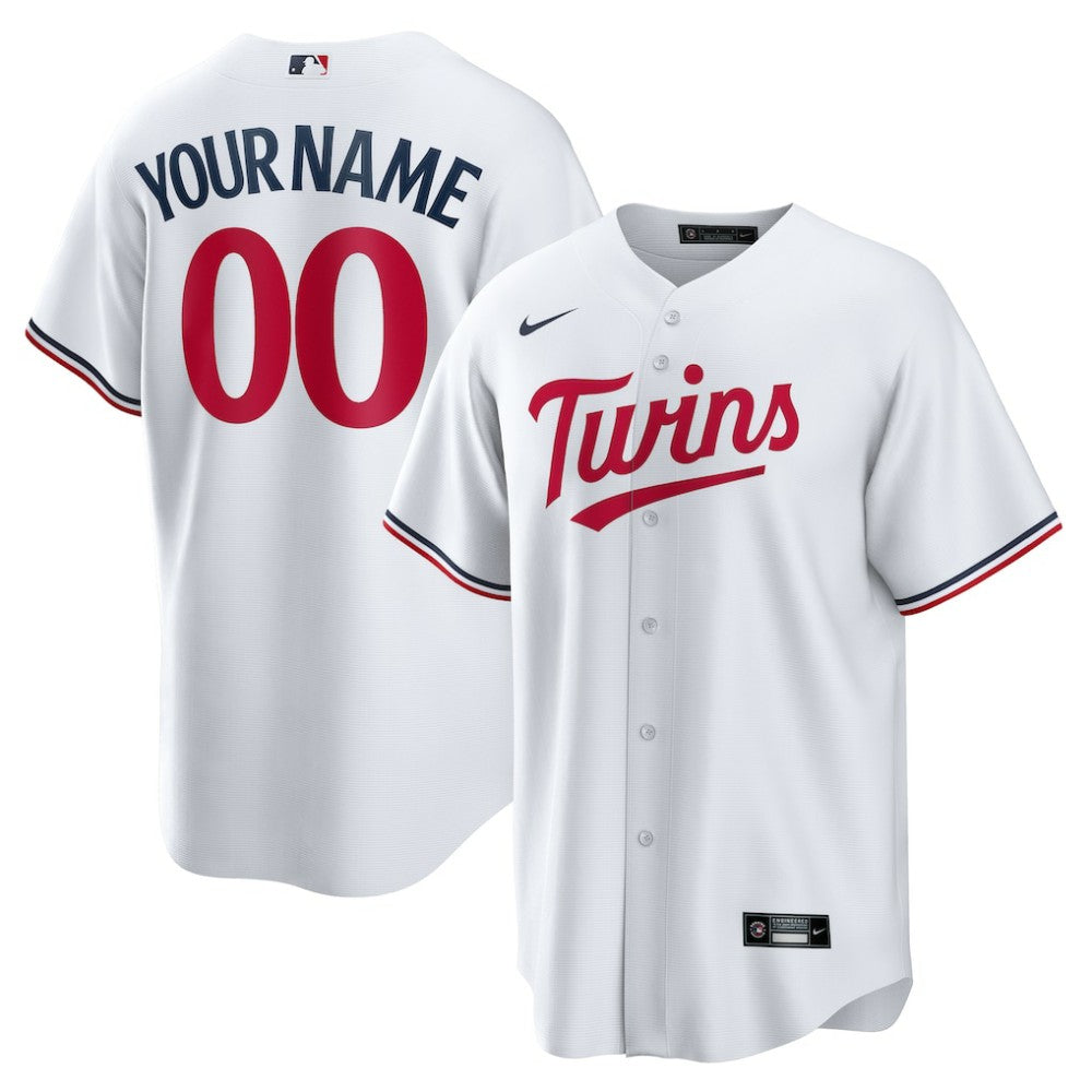 Minnesota Twins Home Replica Custom Jersey White
