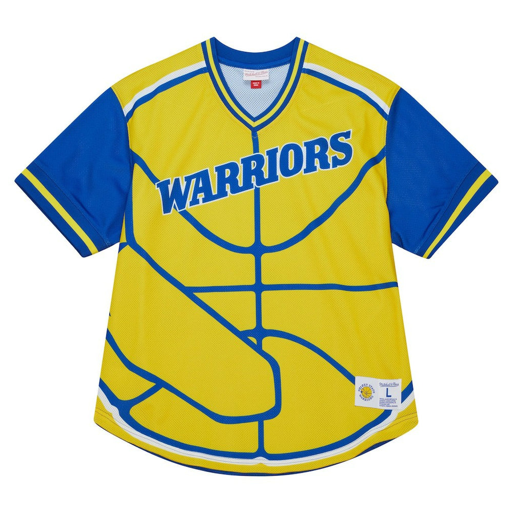 Golden State Warriors Jumbotron 3.0 Mesh V-Neck T-Shirt sale - Gold on sale
