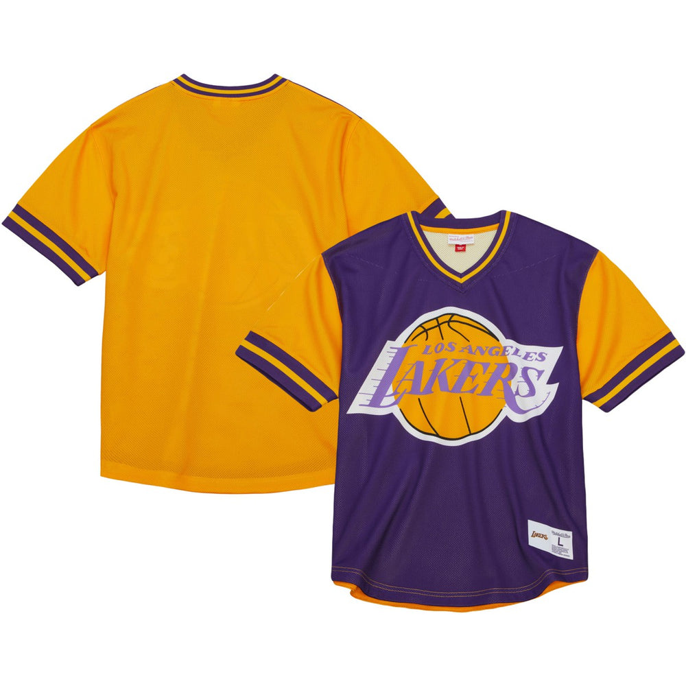 Los Angeles Lakers Jumbotron 3.0 Mesh V-Neck T-Shirt - Purple online
