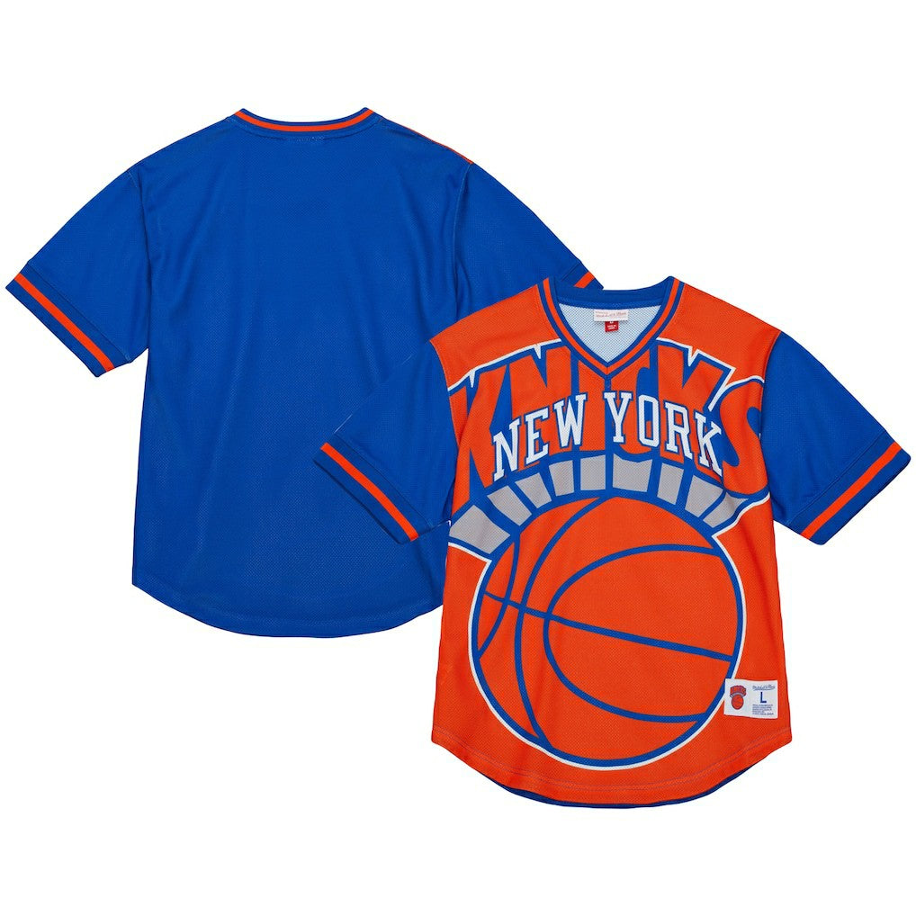 New York Knicks Jumbotron 3.0 Mesh V-Neck T-Shirt - Orange shop