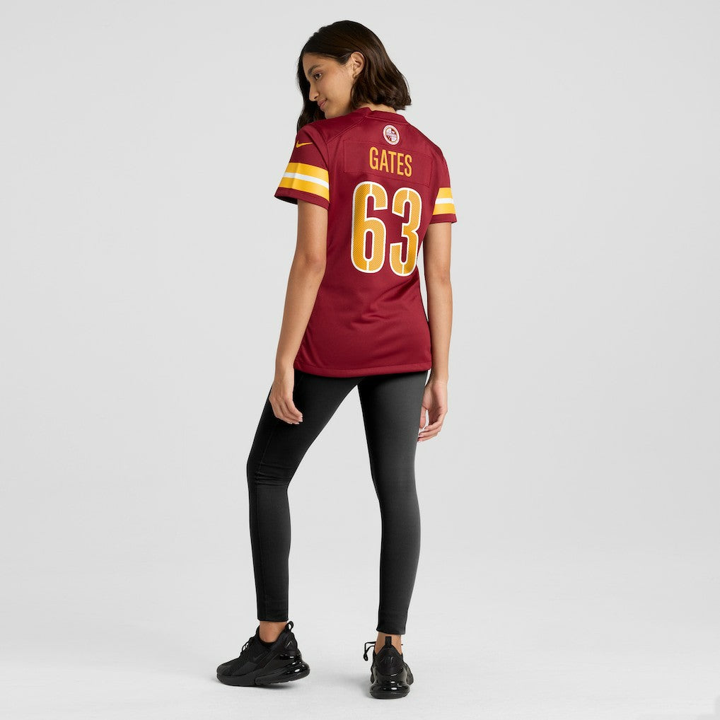Nick Gates Washington Commanders Women's Game Player Jersey - Burgundy sale
