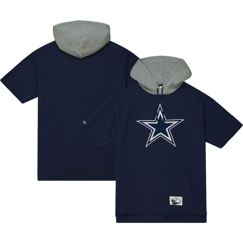 Dallas Cowboys Postgame Short Sleeve Hoodie - Navy on sale