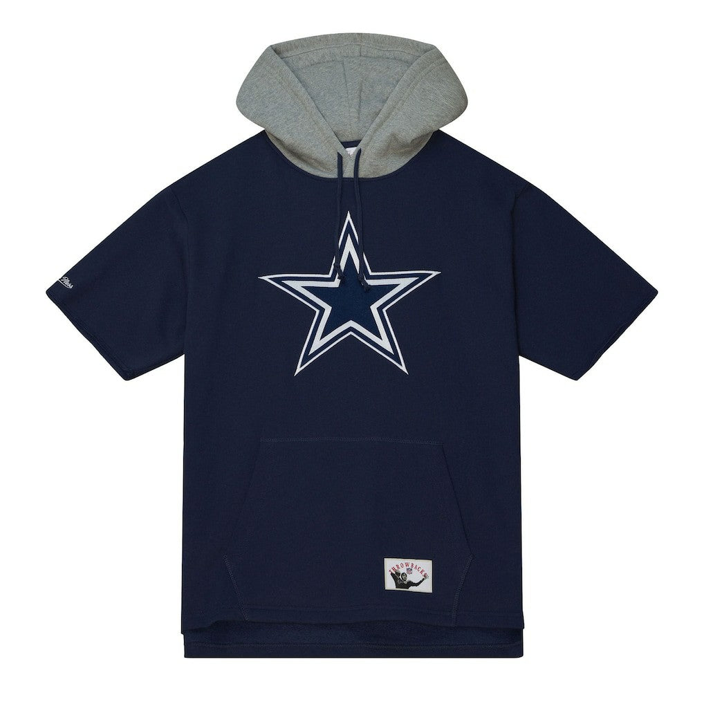 Dallas Cowboys Postgame Short Sleeve Hoodie - Navy on sale