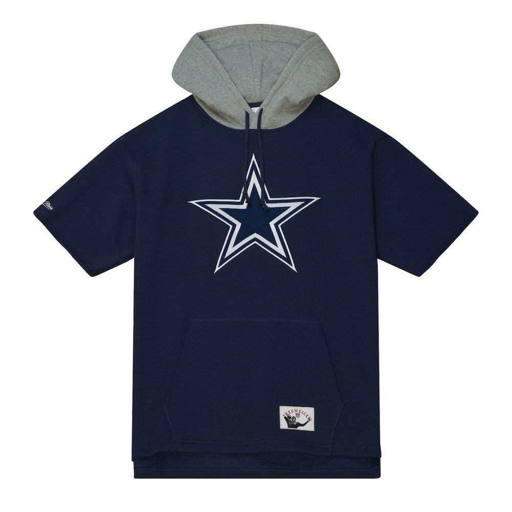 Dallas Cowboys Postgame Short Sleeve Hoodie - Navy on sale