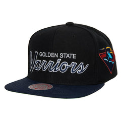 Golden State Warriors Hardwood Classics MVP Team Script 2.0 Snapback Hat sale - Black discount