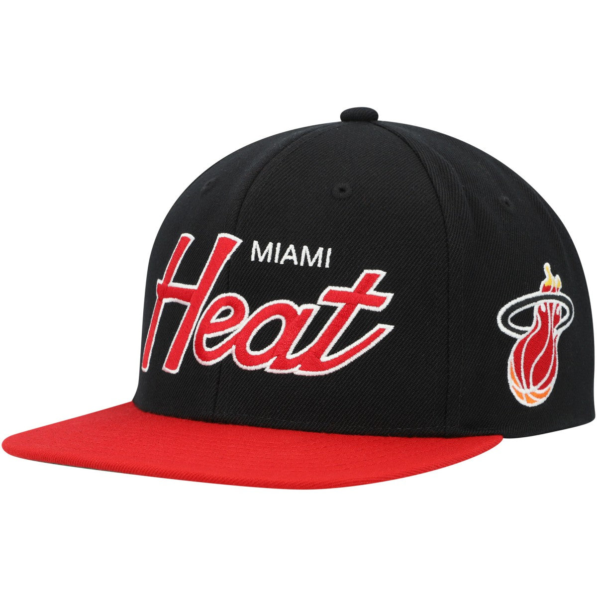 Miami Heat Hardwood Classics MVP Team Script 2.0 Snapback Hat - Black outlet