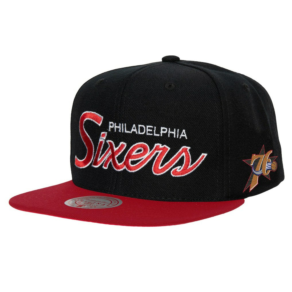 Philadelphia 76ers Hardwood Classics MVP Team Script 2.0 Snapback Hat - Black discount