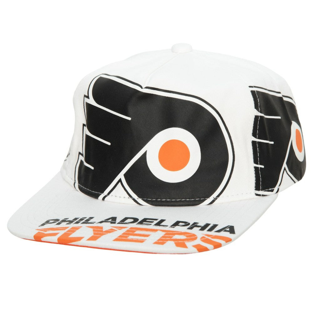 Philadelphia Flyers Mitchell & Ness In Your Face Deadstock Snapback Hat - White Hats