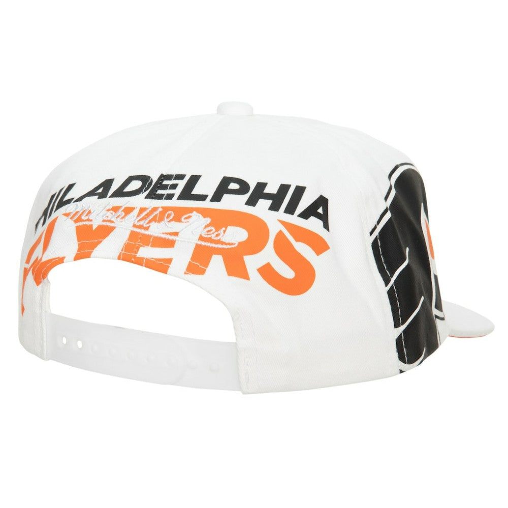 Philadelphia Flyers Mitchell & Ness In Your Face Deadstock Snapback Hat - White Hats