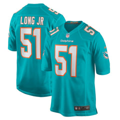 David Long Jr. Miami Dolphins Game Jersey - Aqua online