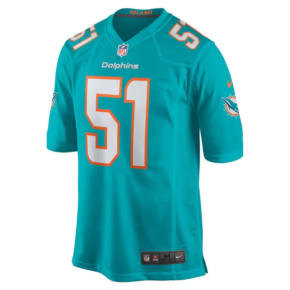 David Long Jr. Miami Dolphins Game Jersey - Aqua online