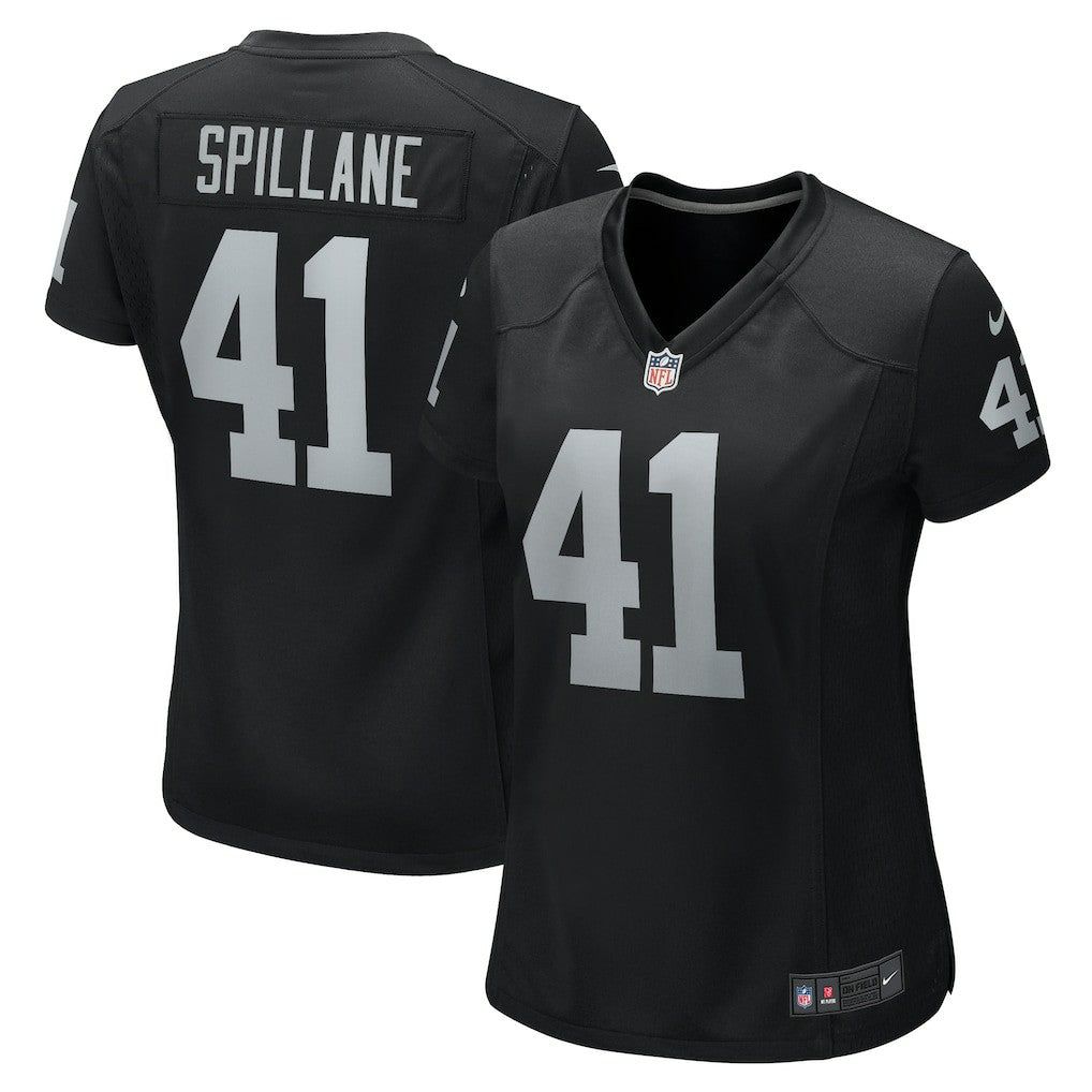 Robert Spillane Las Vegas Raiders Women's Game Player Jersey - Black for sale