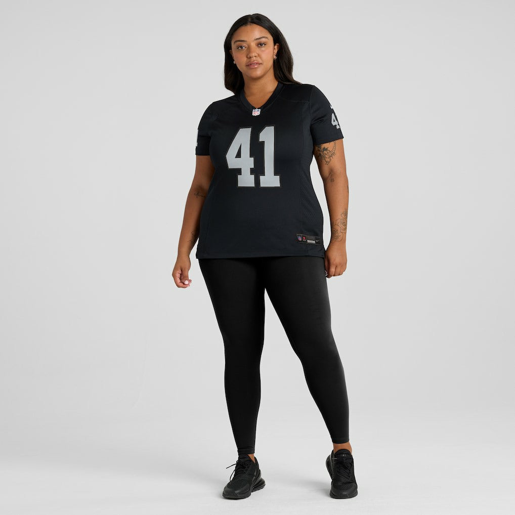 Robert Spillane Las Vegas Raiders Women's Game Player Jersey - Black for sale