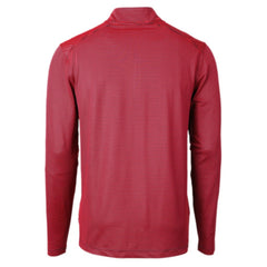 Boston Red Sox Cutter & Buck Americana Logo Virtue Eco Pique Stripe Recycled Quarter-Zip Pullover Top Red