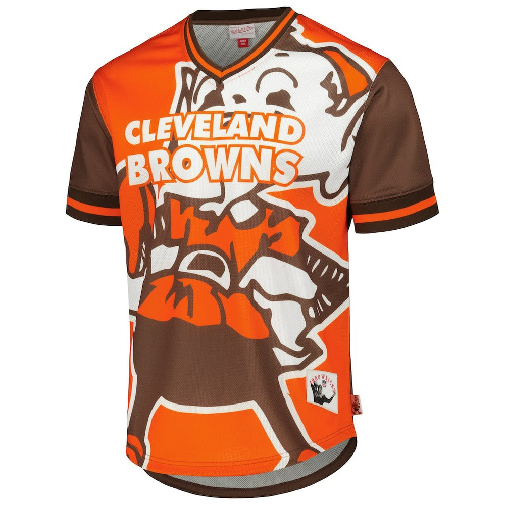 Cleveland Browns Jumbotron 3.0 Mesh V-Neck T-Shirt - Orange sale