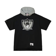 Las Vegas Raiders Postgame Short Sleeve Hoodie - Black cheap