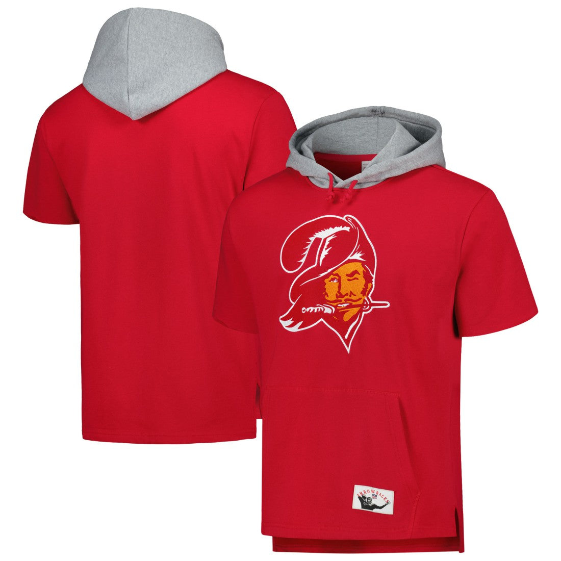 Tampa Bay Buccaneers Postgame Short Sleeve Hoodie - Red sale