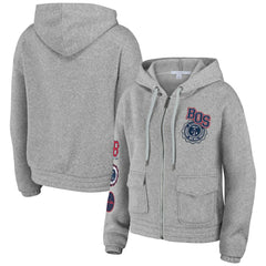 Boston Red Sox WEAR by Erin Andrews Women's Full-Zip Hoodie Gray