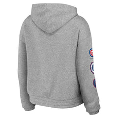 Chicago Cubs WEAR by Erin Andrews Women's Full-Zip Hoodie Gray