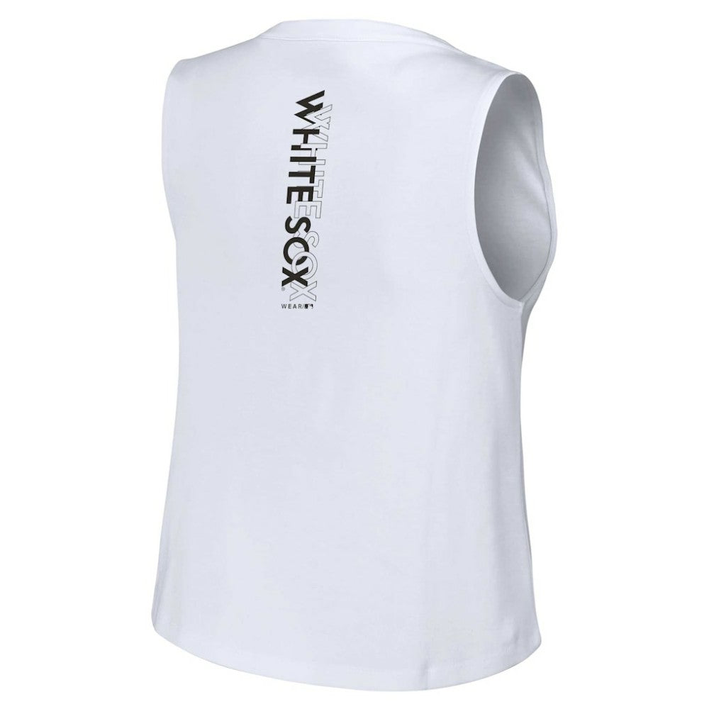Chicago White Sox WEAR by Erin Andrews Women's Lace-Up Tank Top White