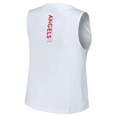 Los Angeles Angels WEAR by Erin Andrews Women's Lace-Up Tank Top White