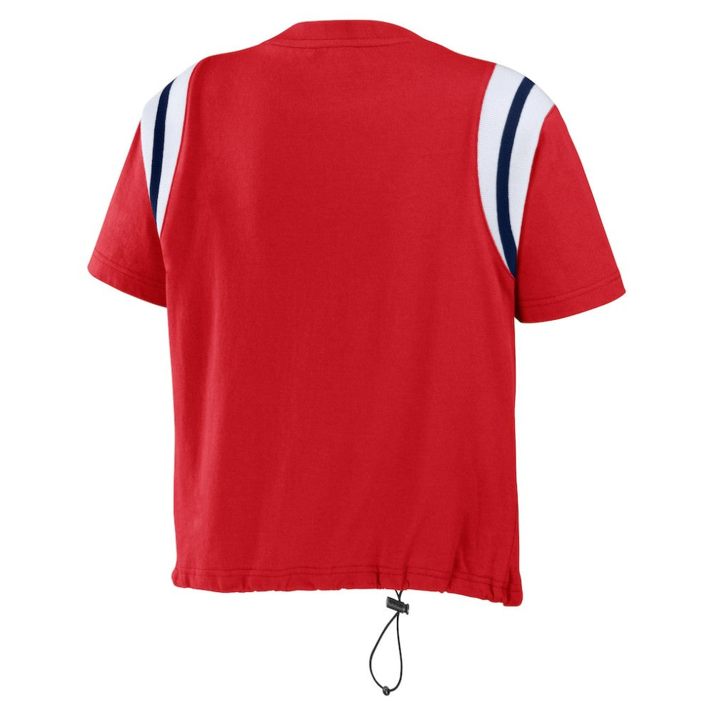 St. Louis Cardinals WEAR by Erin Andrews Women's Cinched Colorblock T-Shirt Red