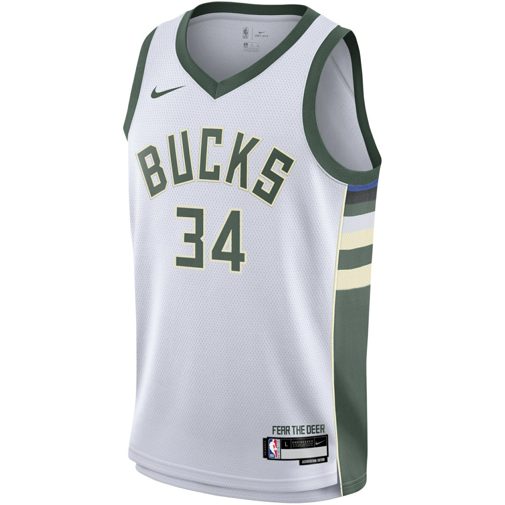 Giannis Antetokounmpo Milwaukee Bucks Youth Swingman Jersey - Association Edition - White discount