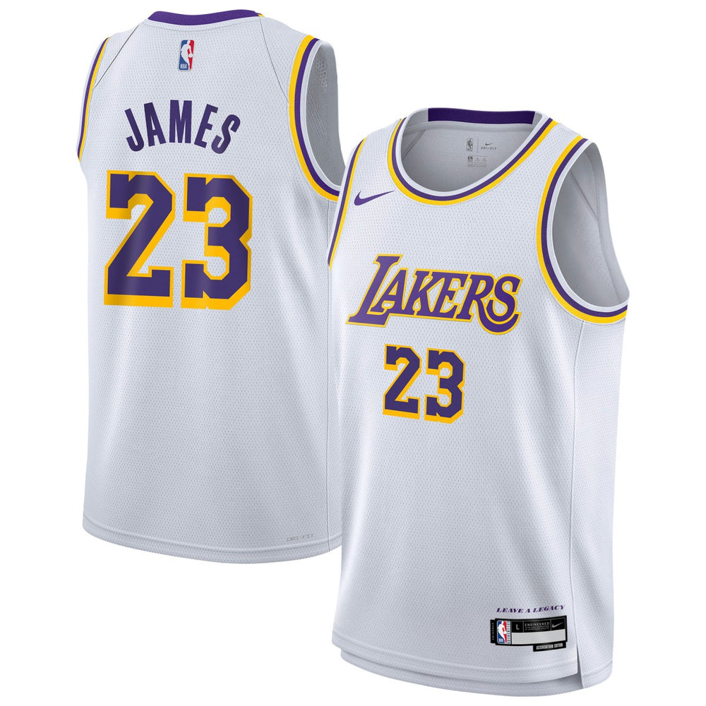 LeBron James Los Angeles Lakers Youth Swingman Jersey - Association Edition - White for sale