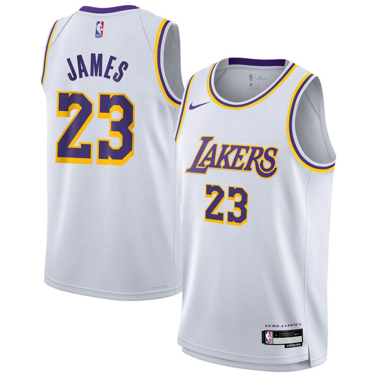 LeBron James Los Angeles Lakers Youth Swingman Jersey - Association Edition - White for sale