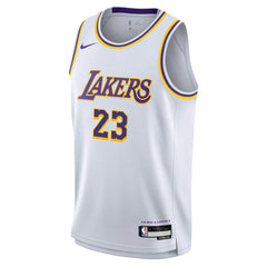 LeBron James Los Angeles Lakers Youth Swingman Jersey - Association Edition - White for sale