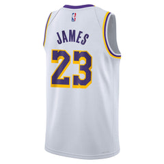 LeBron James Los Angeles Lakers Youth Swingman Jersey - Association Edition - White for sale