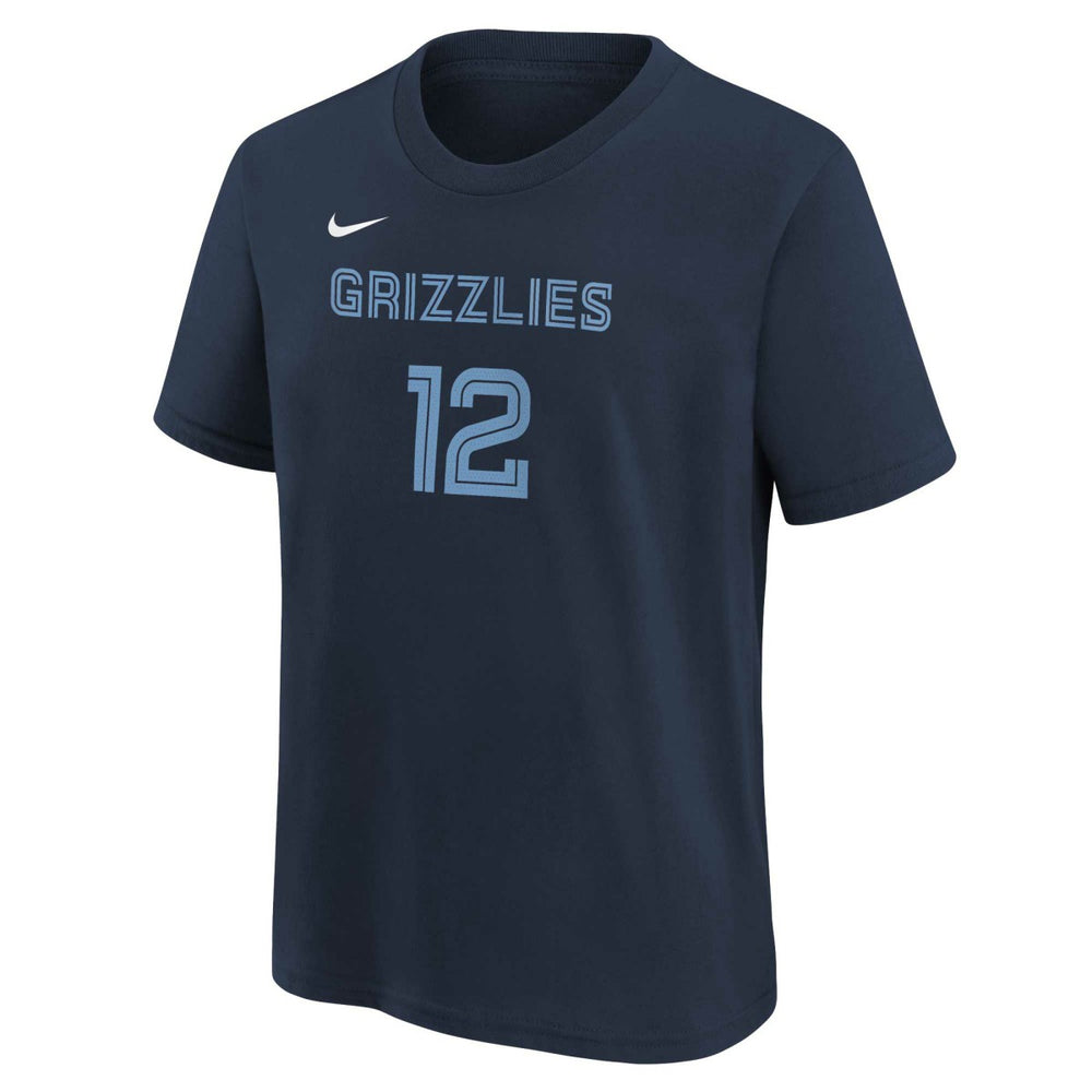 Ja Morant Memphis Grizzlies Youth Icon Name & Number T-Shirt - Navy for sale