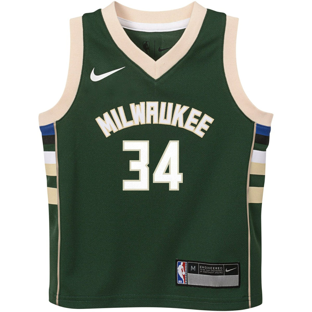 Giannis Antetokounmpo Milwaukee Bucks Preschool Swingman Player Jersey - Icon Edition - Hunter Green for sale