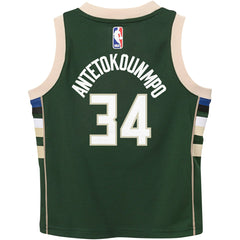 Giannis Antetokounmpo Milwaukee Bucks Preschool Swingman Player Jersey - Icon Edition - Hunter Green for sale