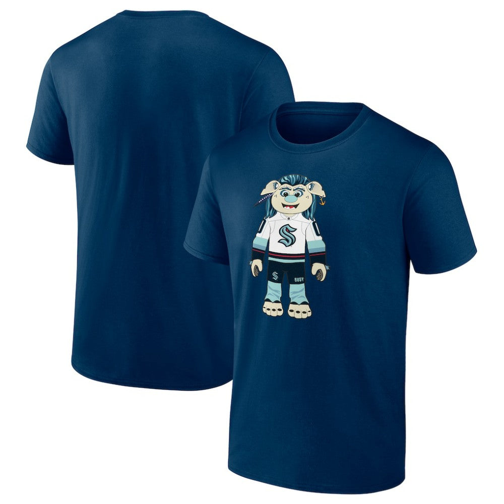 Seattle Kraken Mascot Buoy T-Shirt - Deep Sea Blue T-shirts